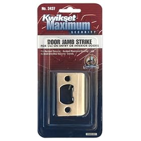 Kwikset 3437-01 26D CP Maximum Security Square Corner Strike Plate, Satin Chrome