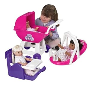 American Plastic Toy 3 Piece Doll Care Set by