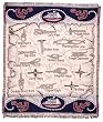 "Captain's Compass" Nautical Knots Afghan Throw Blanket 50" x 60"