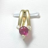 14K Ruby and Diamond Pendant/Slider
