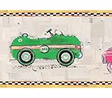 Antique Pedal Car and Truck Wallpaper Border