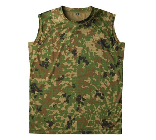 C.A.B.CLOTHING J.S.D.F #6528-01 クールナイススリーブレスシャツ