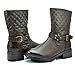 DREAM PAIRS Women's Fashion Fur Lining Mid-Calf Lady Riding Boots