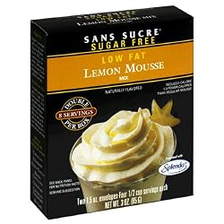 Sans Sucre Sugar-Free Low-Fat Lemon Mousse Mix, 3-Ounce Packages (Pack of 12)