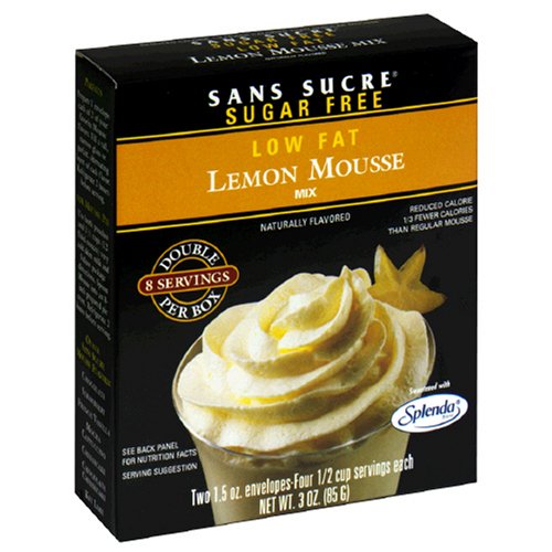 Sans Sucre Sugar-Free Low-Fat Lemon Mousse Mix, 3-Ounce Packages (Pack of 12) by San Sucre