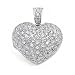 Bling Jewelry Sterling Silver Pave CZ Heart Locket Pendant