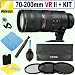 Nikon 70-200mm f/2.8G ED VR II AF-S NIKKOR Zoom Lens + 3 Hoya Filters for Digital Cameras + Accessory Kit
