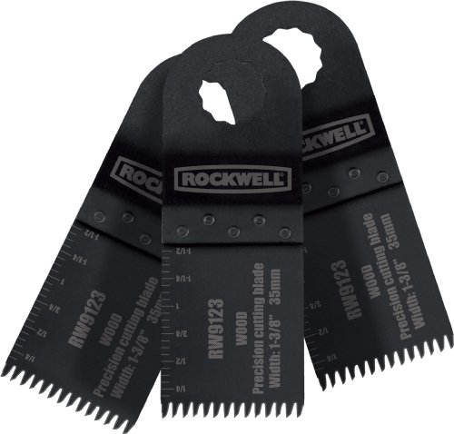 Rockwell RW9123.3 Sonicrafter 1-3/8-Inch Precision End Cut Blade, 3-Piece