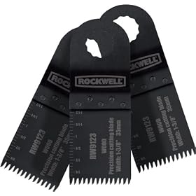 Rockwell RW9123.3 Sonicrafter 1-3/8-Inch Precision End Cut Blade, 3-Piece