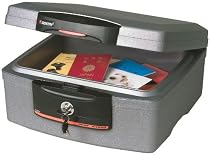 SentrySafe H2300 0.36 Cubic Foot Fire-Safe Waterproof Chest, Silver Gray