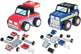 Melissa& Doug Deluxe Magnetic Action Vehicle Blocks