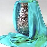 Women's Silk Headscarf, 100% Silk Designer Square Scarves by TexereSilk -- Celestial Delight
