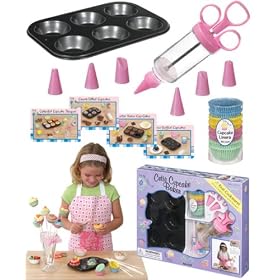 Children's professional quality Cutie Cupcake Baker Set *Perfect Gift Idea* by Toy Cooking