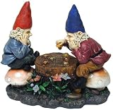 Echo Valley 4185 Checkers Solar Gnome In Full Color,  10 Inches Long and 9.5 Inches Tall