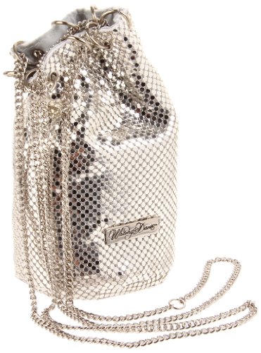 Whiting & Davis Chain Tassel 1-4116SV Crossbody Pouch,Silver,One Size
