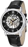 Stuhrling Original Men's 458G2.33151SET Classic Delphi Chamberlain Mechanical Skeleton Black Dial Watch Set