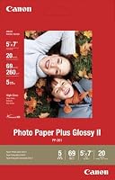 Canon Photo Paper Plus Glossy II, 5 x 7 Inches, 20 Sheets (2311B024) Canon Photo Paper Plus Glossy II, 5 x 7 Inches, 20 Sheets (2311B024)