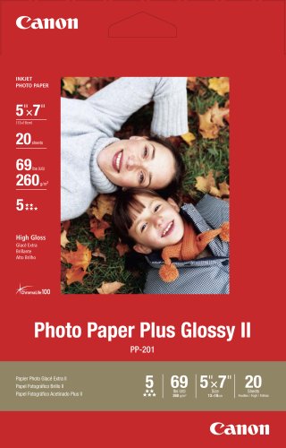 Canon Photo Paper Plus Glossy II, 5 x 7 inches, 20 Sheets (2311B024)
