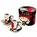 Paperproducts Design Jazz Club Espresso Cup and Saucer, Set of 2