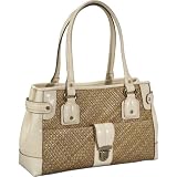 Liz Claiborne Handbags Suffolk Seagrass Satchel With Croco Trim