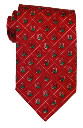 Ohio State Buckeyes- 1 Tone Buckeye Logo Red - Necktie - Tie [Apparel]