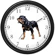 Rottweiler Dog Wall Clock by WatchBuddy Timepieces (Black Frame)