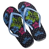 Corona Extra Hibiscus Blue Ladies Sandals by Corona Extra