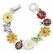 Multicolored Spring Flower Theme Magnetic Bracelet Fashion Jewelry