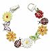 Multicolored Spring Flower Theme Magnetic Bracelet Fashion Jewelry