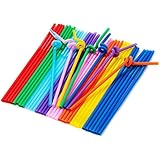 Zcargel Hot Sale Colorful Flexible Disposable Extra Long Drinking Straw Plastic