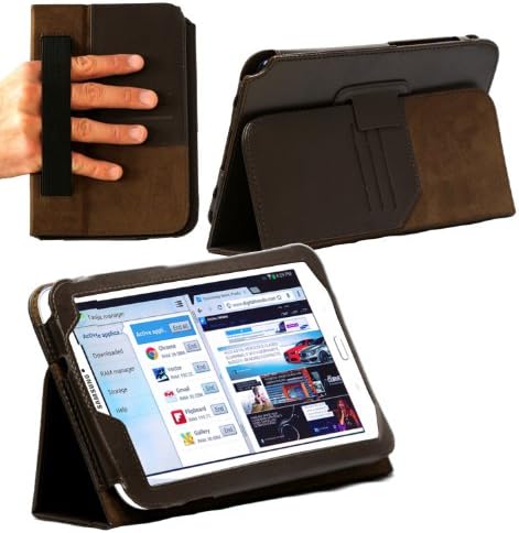 MiTAB Bicast Leather Case Cover With Stand &amp; Hand strap For The Samsung Galaxy Note 8.0 N5100 / N5110 Tablet Phone (Brown)