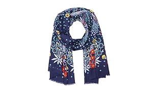 Marc by Marc Jacobs Fular Madeline Botanical Wool (Azul Oscuro / Multicolor)