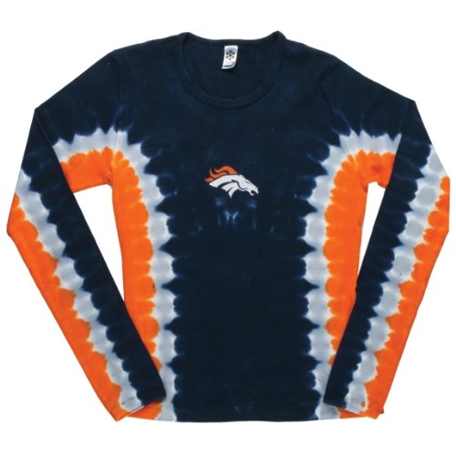 Denver Broncos - Logo Ladies Fitted Tie Dye T-Shirt - Medium