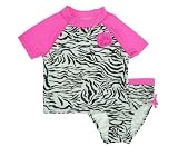 Flapdoodles Girl's Zebra Print Tankini Swimsuit