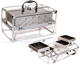 Clear Acrylic Makeup Train Case w/ Trays