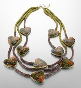 Per Una 3 Row Heart Necklace
