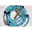 Rosary Aqua and Colbalt ~ Evergreen Rosary