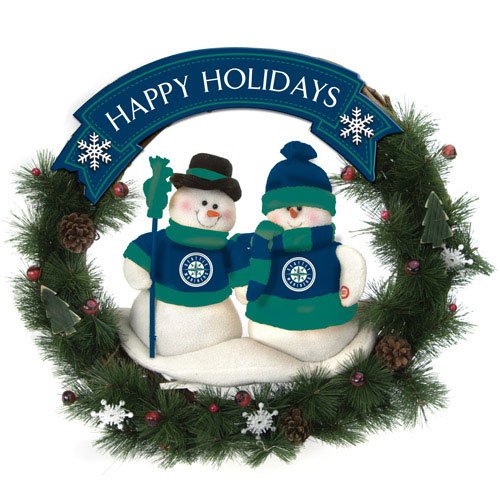 Seattle Mariners Mlb Snowman Christmas Wreath (20)
