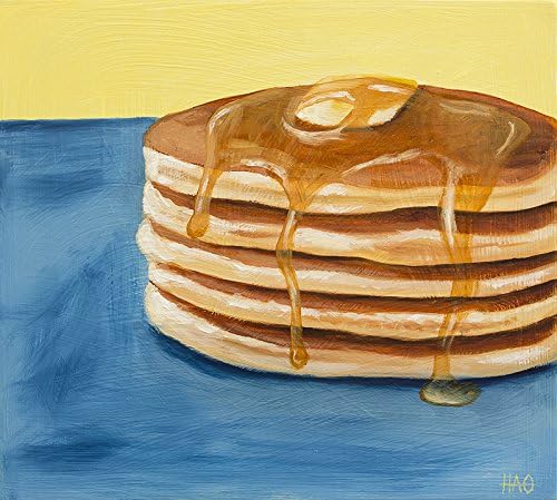 Pancake Still Life Oil Painting by Heather Ann Orlando
