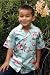 Pink Flamingo Hibiscus Boy's Hawaiian Aloha Shirt