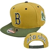 MLB Boston Red Sox American Needle Blockhead Earthtone Wool Snapback Cap Hat