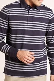 Blue Harbour Pure Cotton Stripe Polo Shirt [T28-2516B-S]