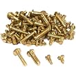 100 Clock Bell Case Screws Brass Clockmaker Tool Parts
