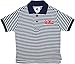 University of Mississippi Ole MIss Rebels Striped Polo Shirt by Creative Knitwear, Navy/White, 4T