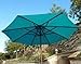 Formosa Covers 9ft Market Patio Umbrella Canopy Replacement - 8 Ribs in Turquoise Olefin - 300D UV Protective and Water Resistant Patio Canopy - Premium Quality Replacement Top Fabric (Canopy Only)