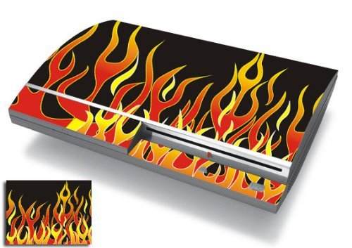 Bundle Monster Vinyl Skins Accessory For Sony Playstation PS3 Game Console - Cover Faceplate Protector Sticker Art Decal - Flame