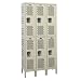 Hallowell U3588-2HV-A-HG Hallowell Gray Steel Heavy-Duty Ventilated (HDV) Wardrobe Locker, 3 Wide with 6 Opening, Double Tier, 45" Width x 78" Height x 18" Depth, Assembled