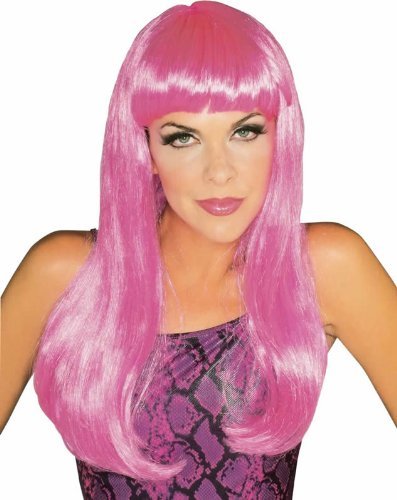 Rubie's Costume Co Women's Hot Pink Glamour Wig, Hot Pink, One Size