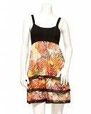 2b Palm Print Banded Dress
