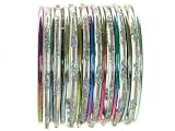 Beachcombers! Ethnic Glass Indian Wedding Bridal Bollywood Bangles Belly Dance Bracelets Set Oily Water